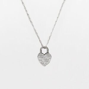 Tiffany & Co. 925 Silver Heart Notes Watch Pendant